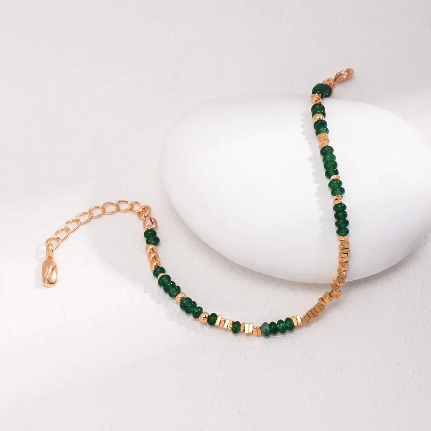 Emerald Sterling Silver Broken Bracelet