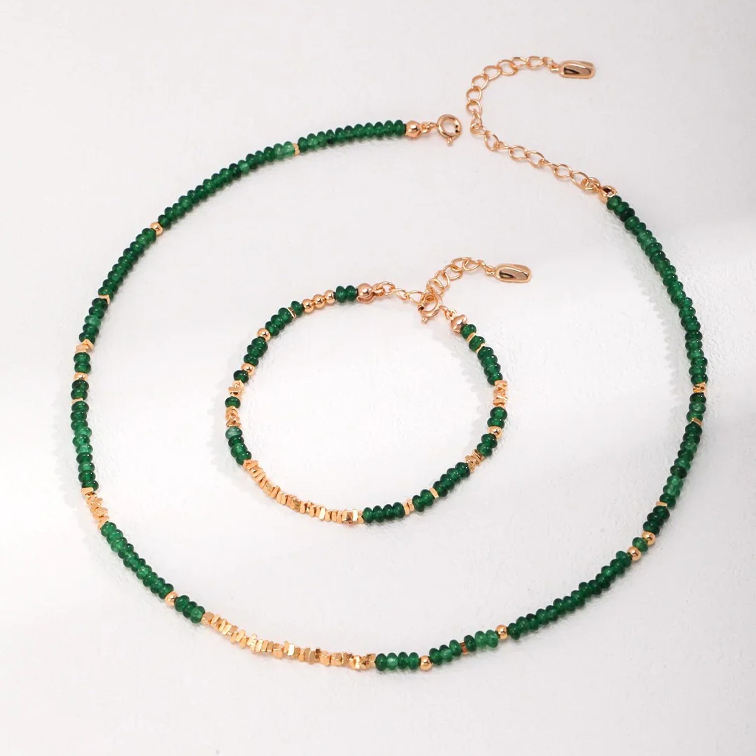 Emerald Sterling Silver Broken Bracelet