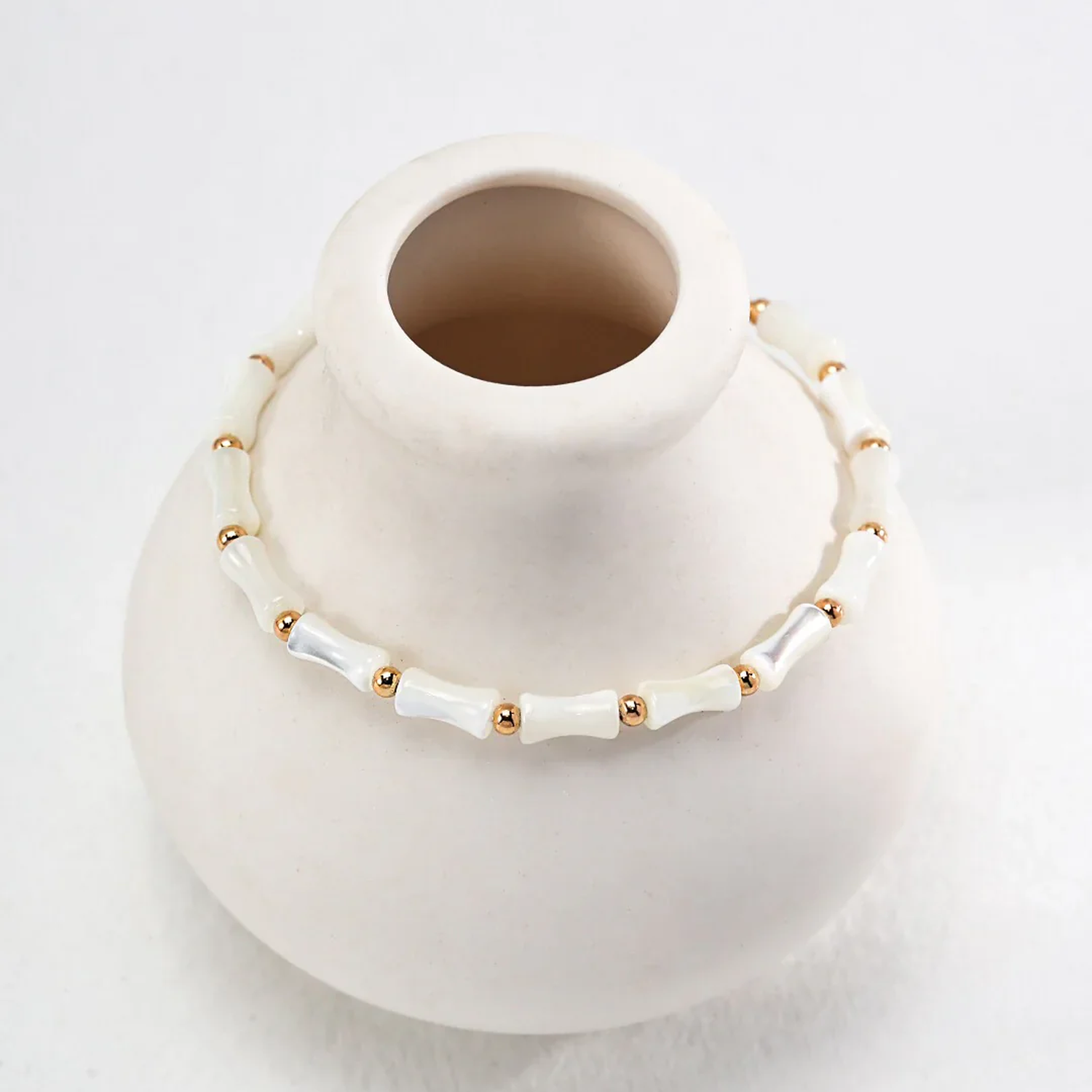 White Bamboo Bracelet