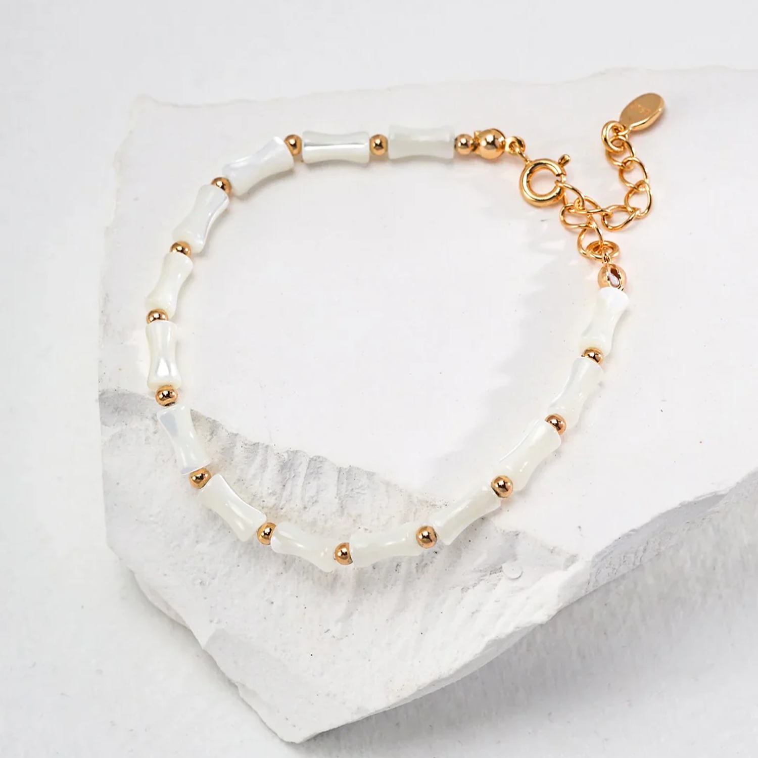 White Bamboo Bracelet