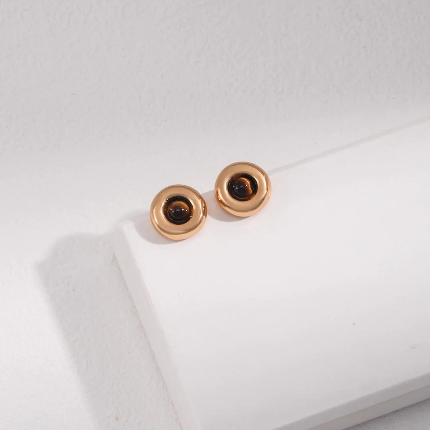 Simple Tiger Eye Earrings