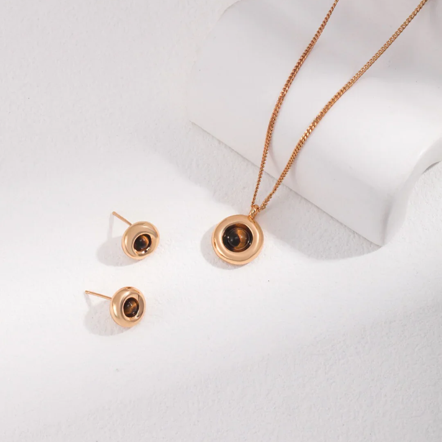 Simple Tiger Eye Earrings