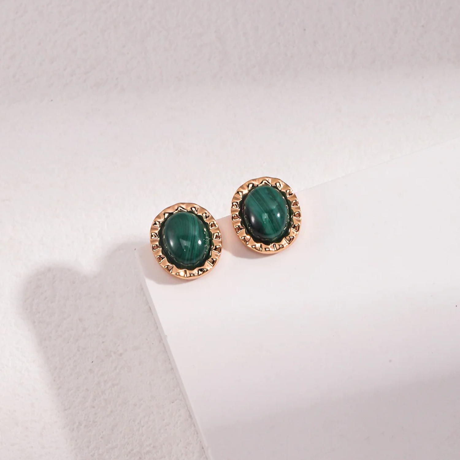 Charm Malachite Stud